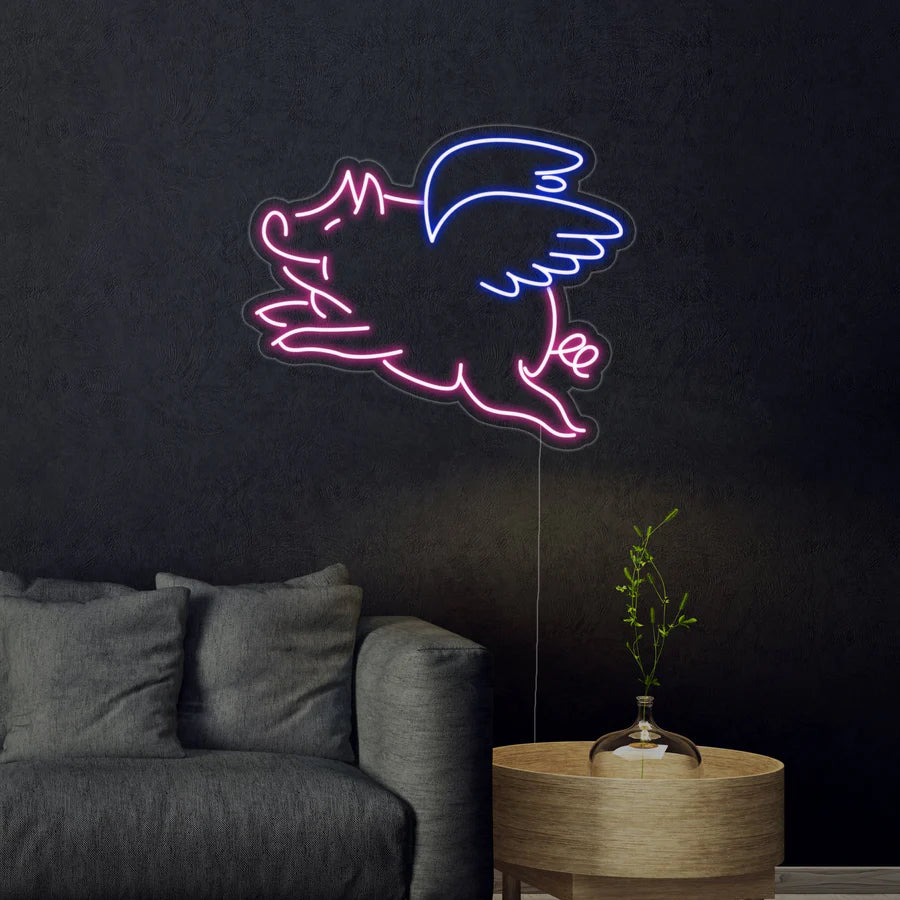 fly pig neon