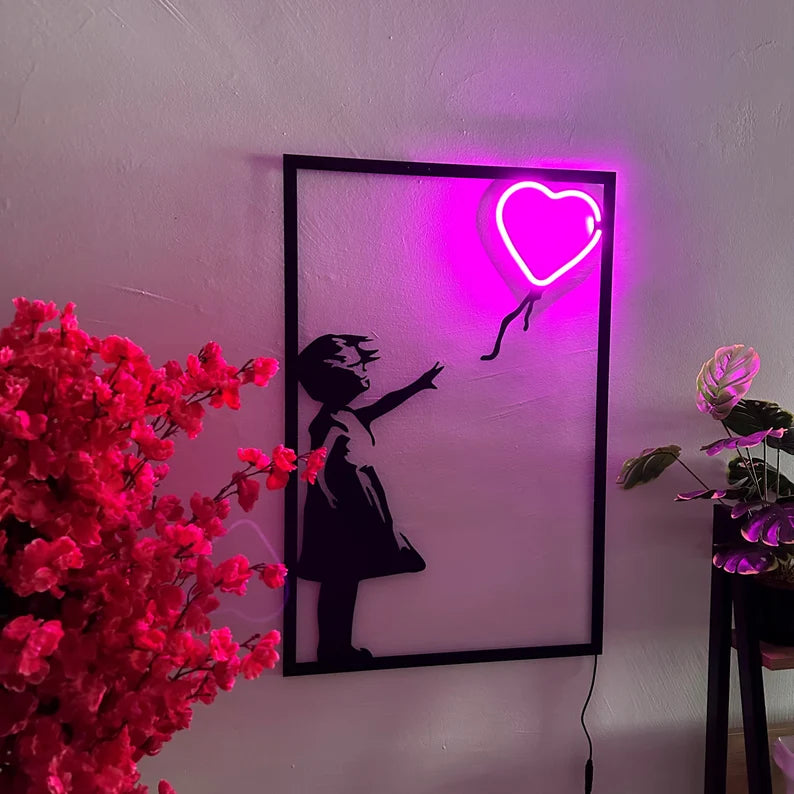 Quadro bambina con cuore