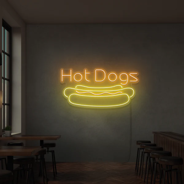 hot dogs neon