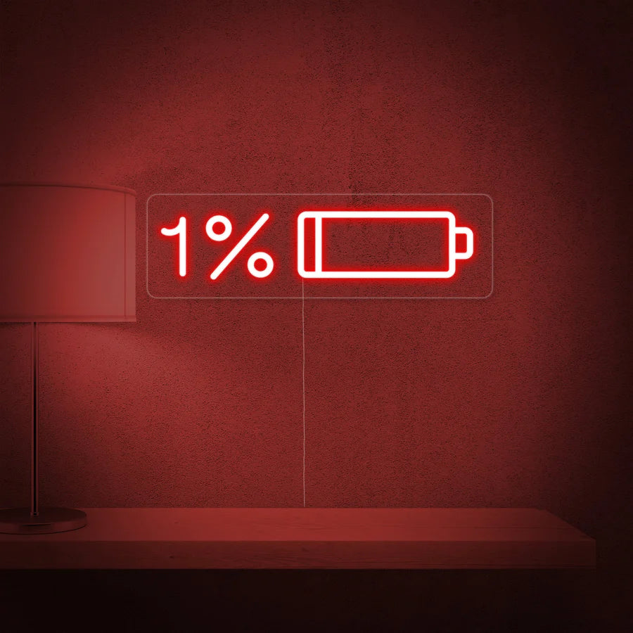 Batteria Scarica neon