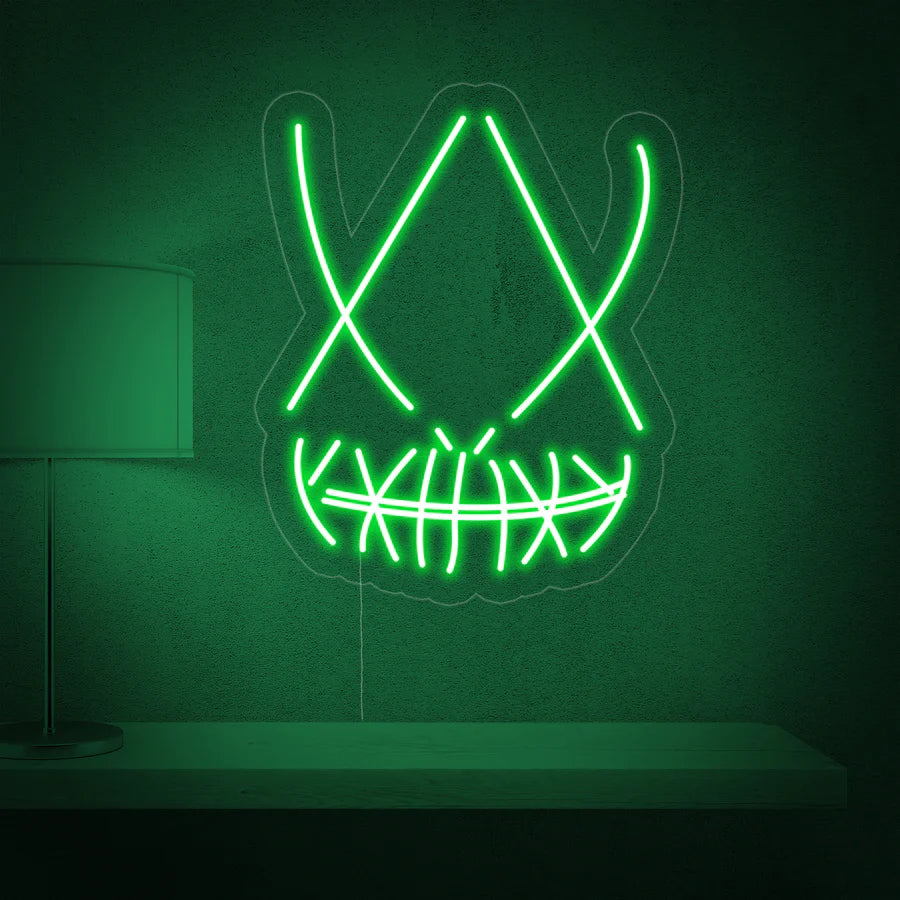 Skull joker neon