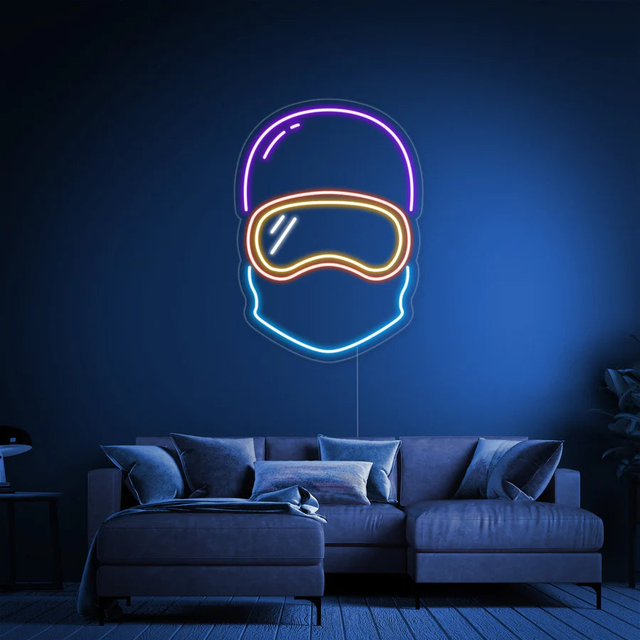 Snowborder neon