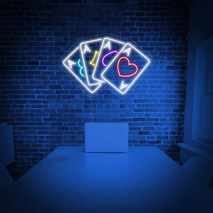 Poker assi Neon