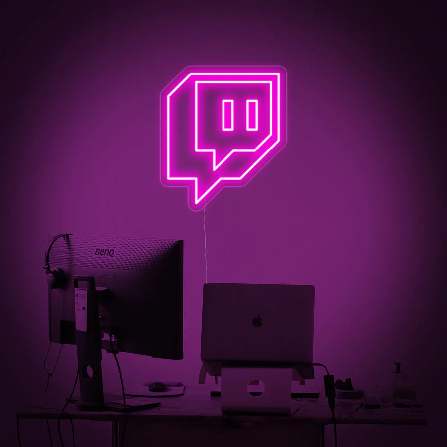 Twitch logo neon