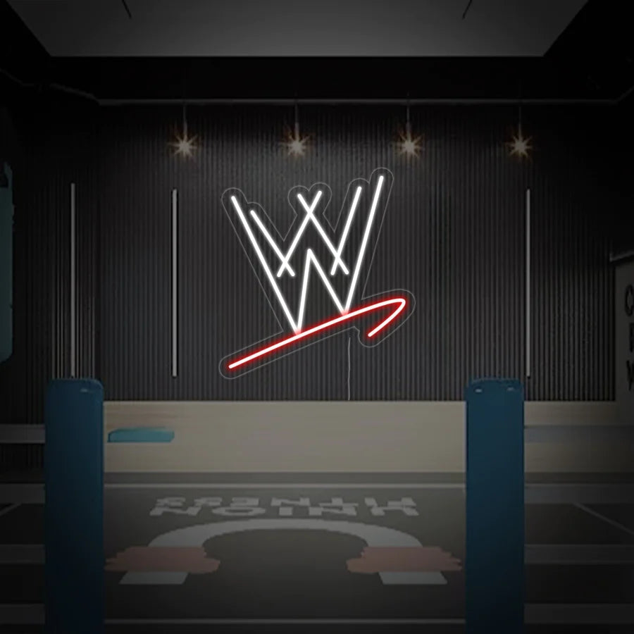 wwe logo neon