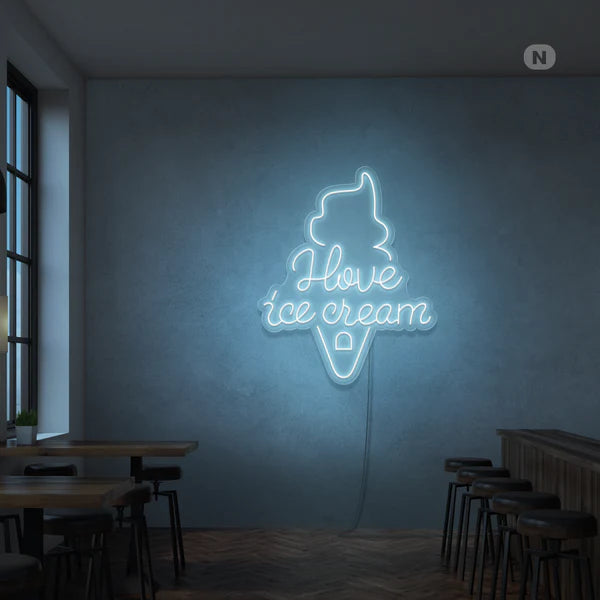 i love ice cream neon