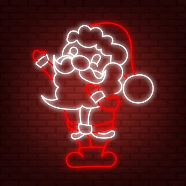 babbo natale neon