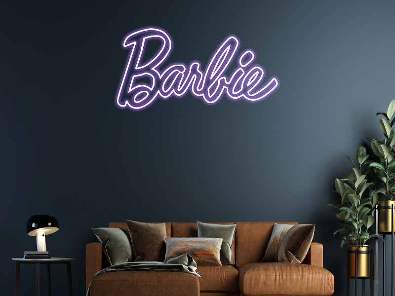 Barbie logo neon