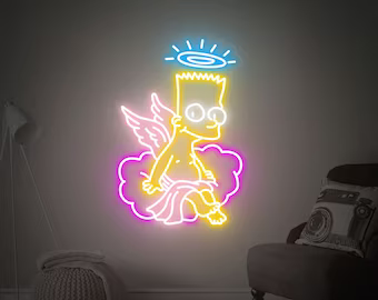 Bart simpson neon