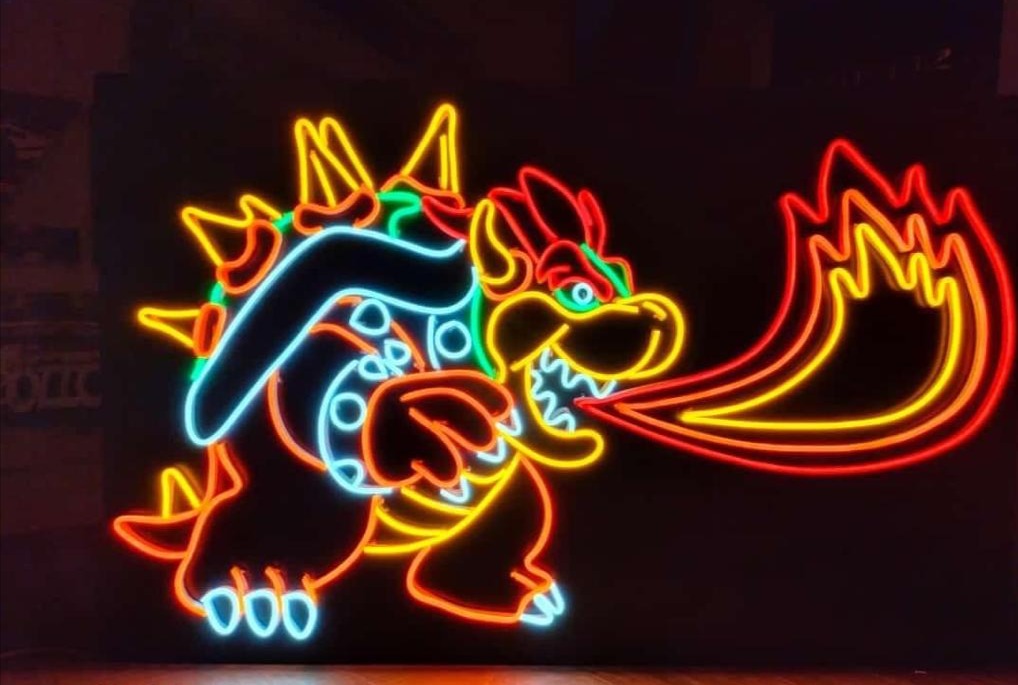 bowser super mario neon