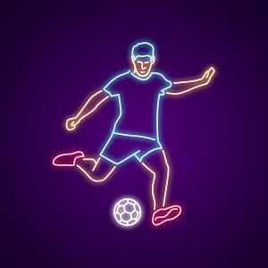 Calciatore neon