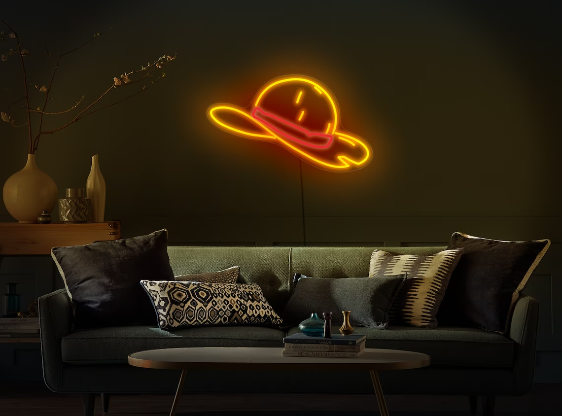 cappello di paglia neon