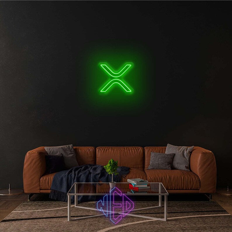 XRP crypto neon