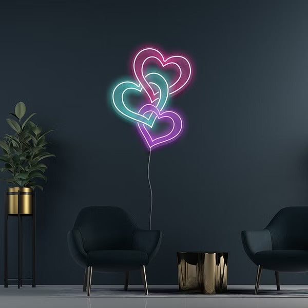 Catena cuore neon