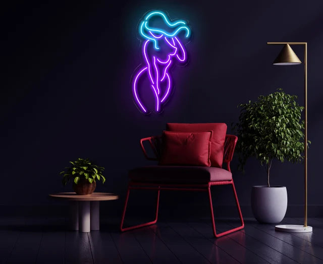 Donna silhuette Neon