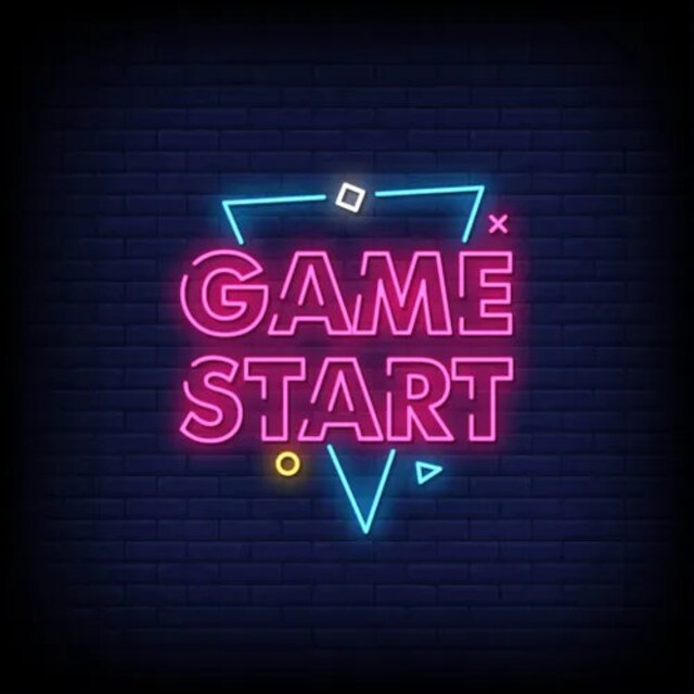 Game start neon