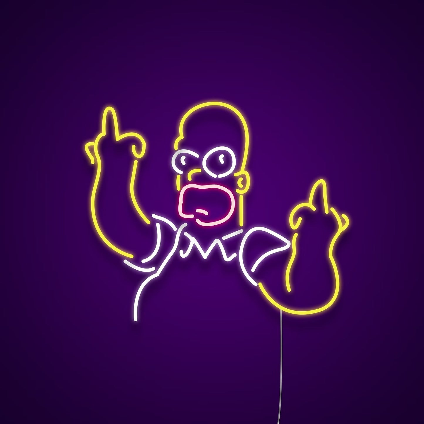 Homer simpson neon