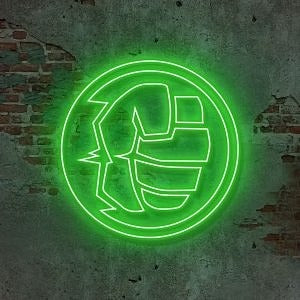 logo hulk neon