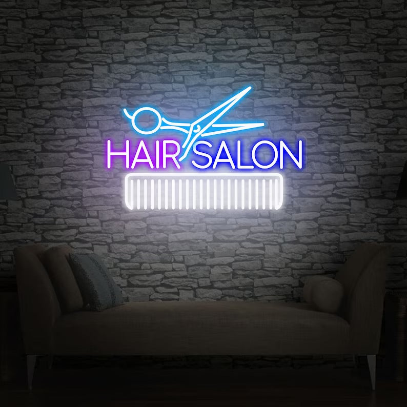 Hair saloon neon