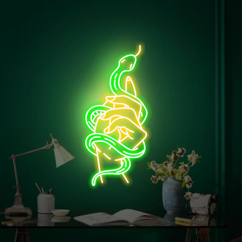 Mano serpente neon