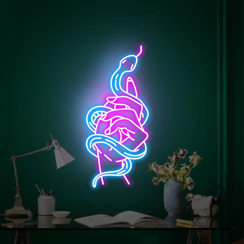 Mano serpente neon