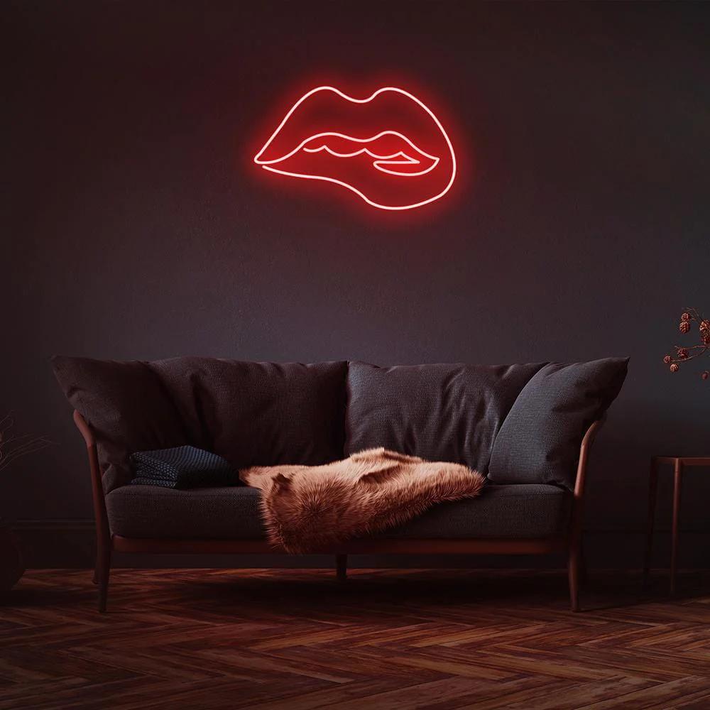 labbra morso neon