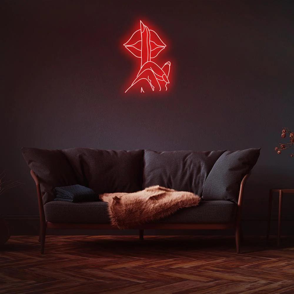 labbra silenzio neon