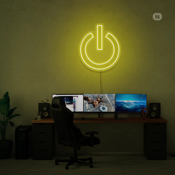 logo spegnimento neon