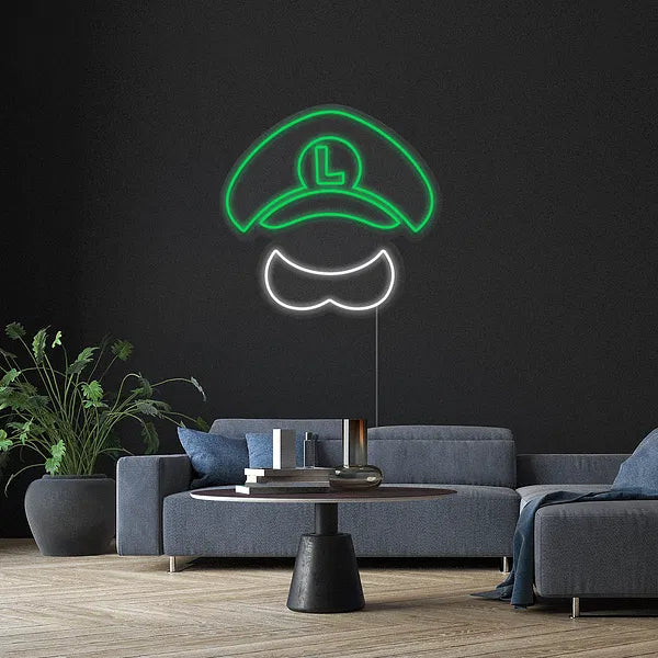 Luigi Super Mario neon