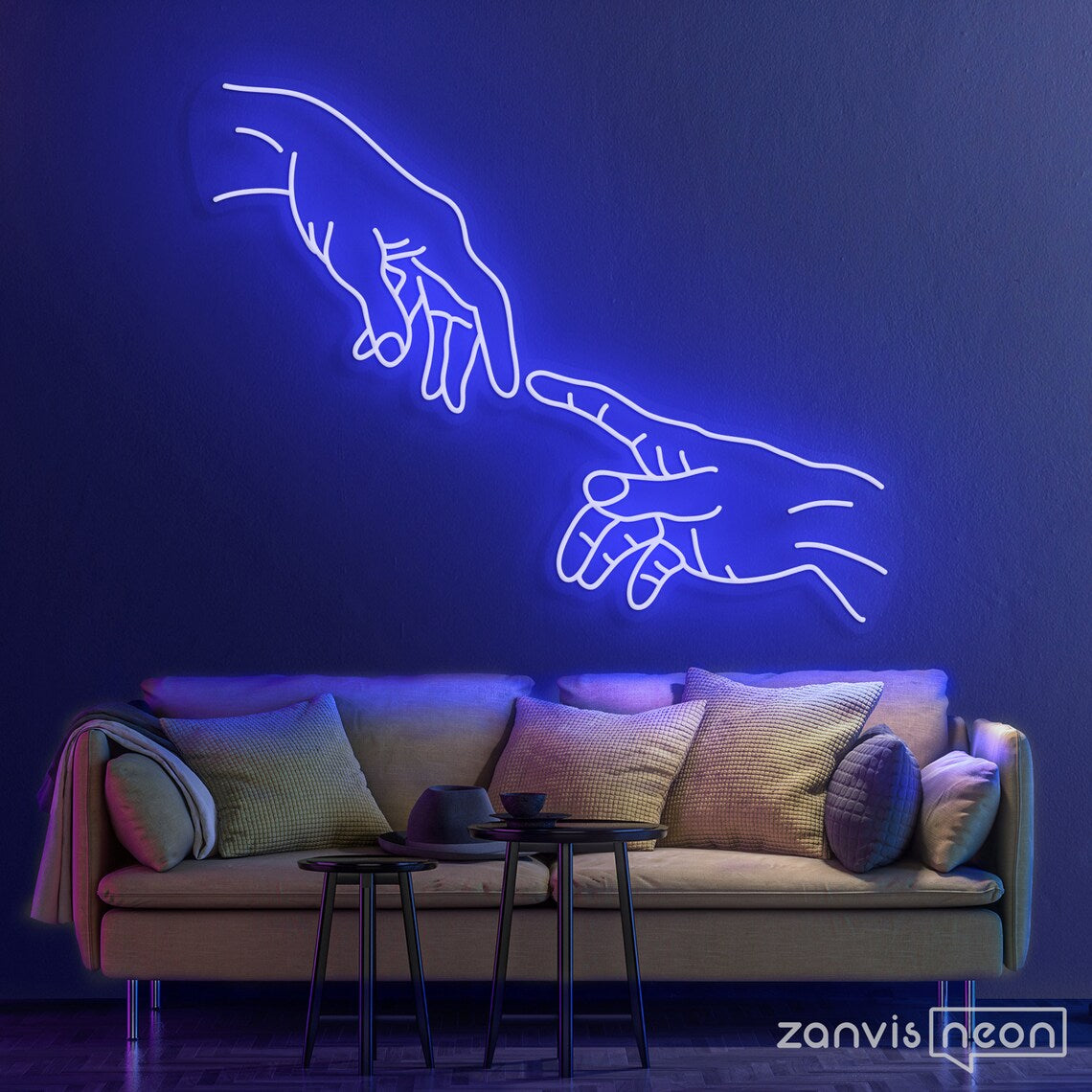 Prendere la mano neon