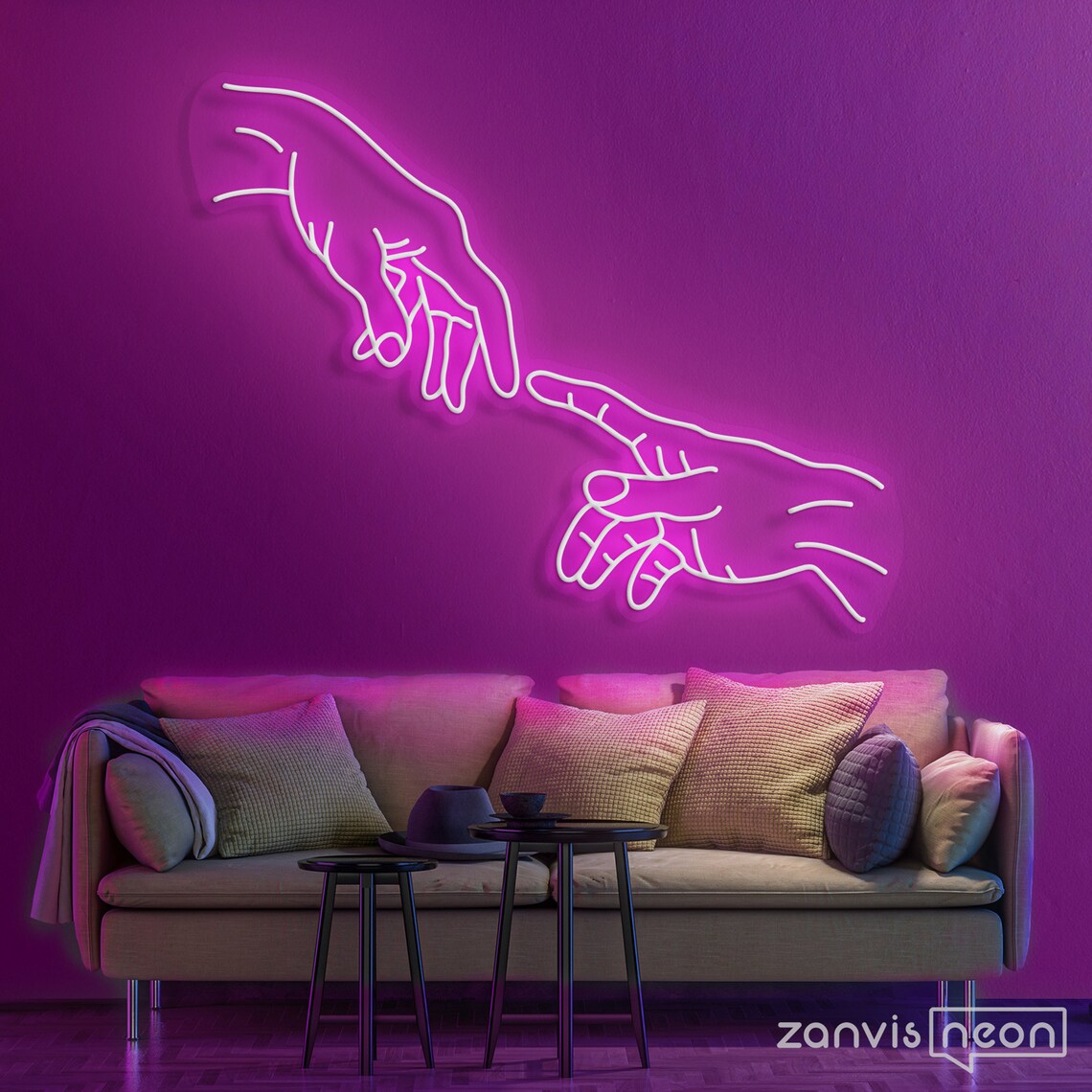 Prendere la mano neon