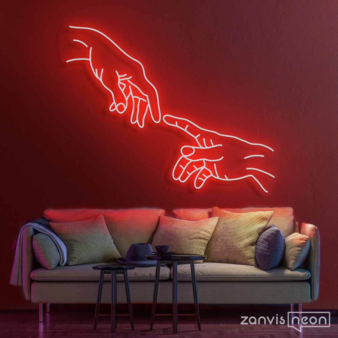 Prendere la mano neon