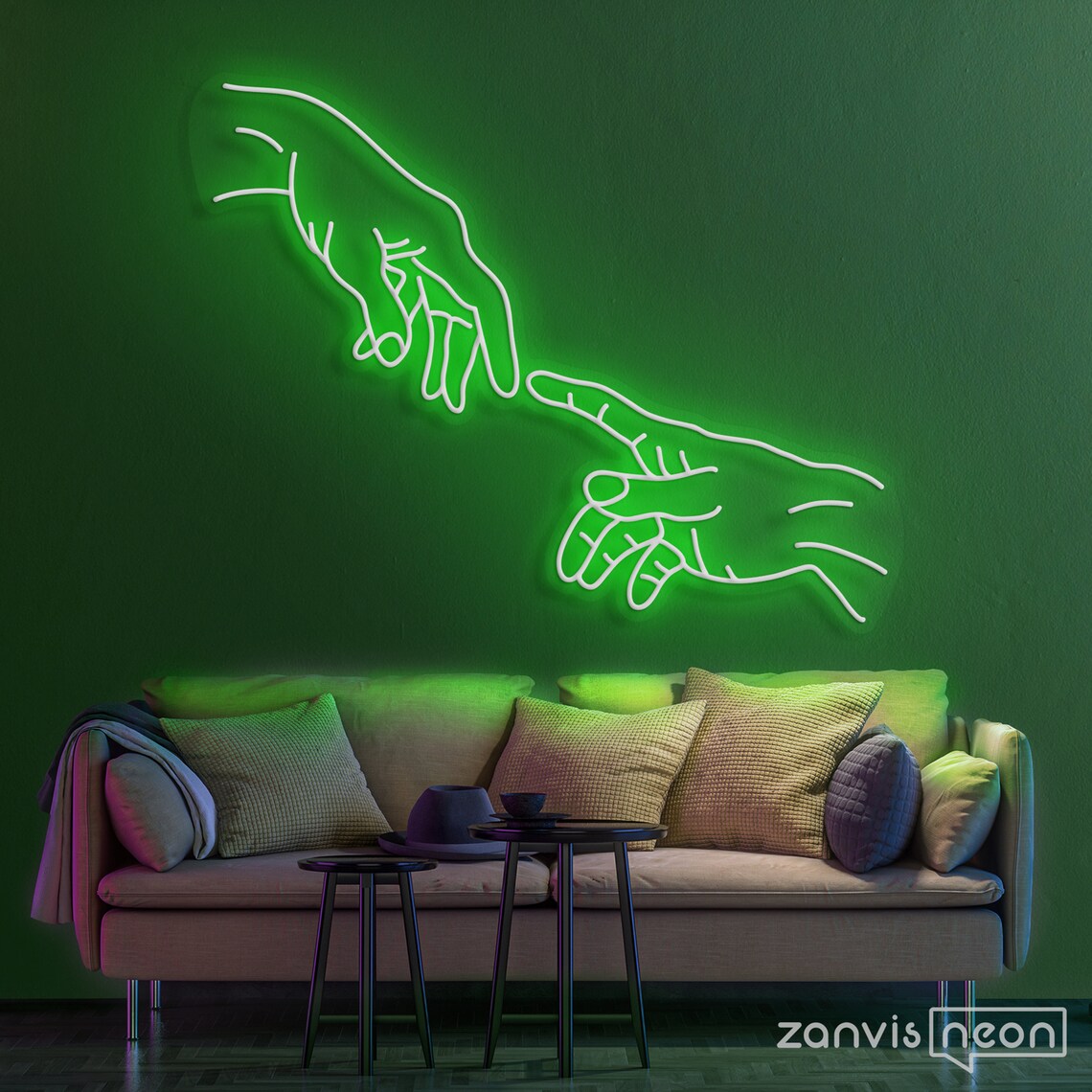 Prendere la mano neon