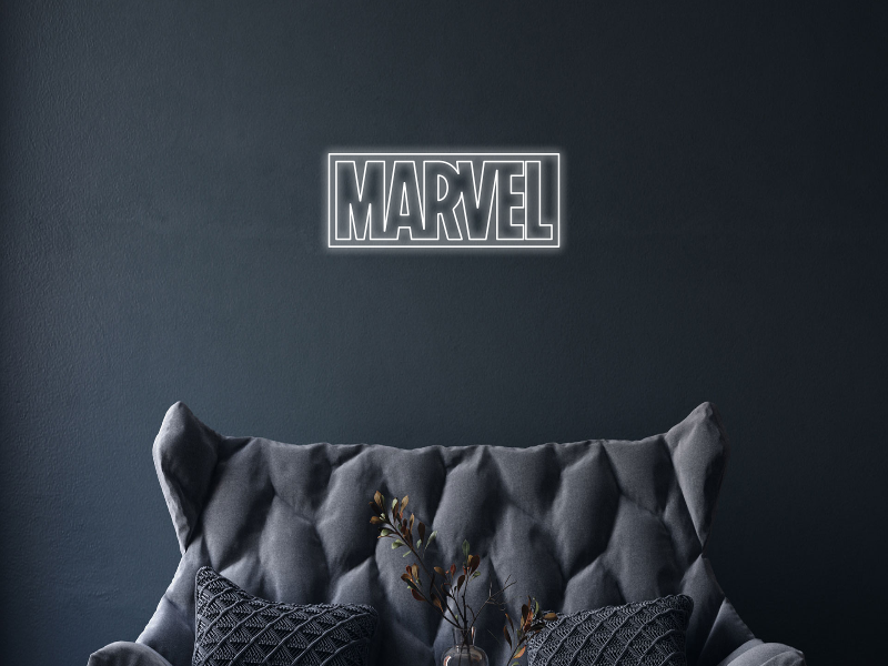 Marvel Logo neon