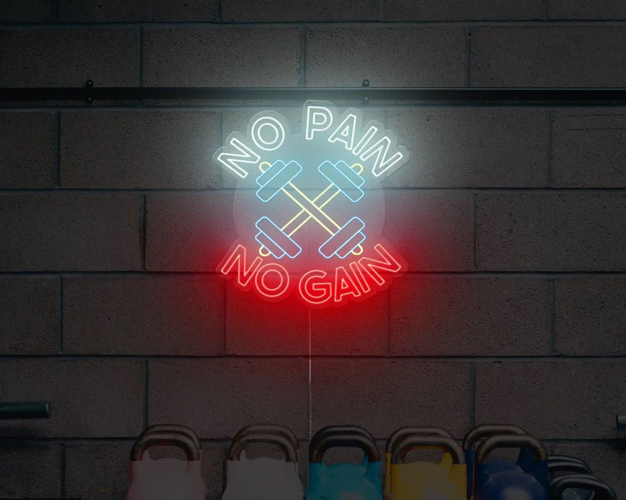 No pain no gain neon