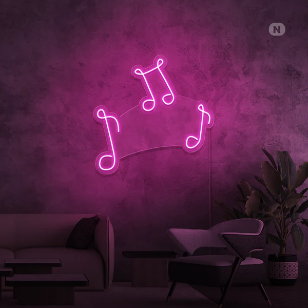 Note musica neon