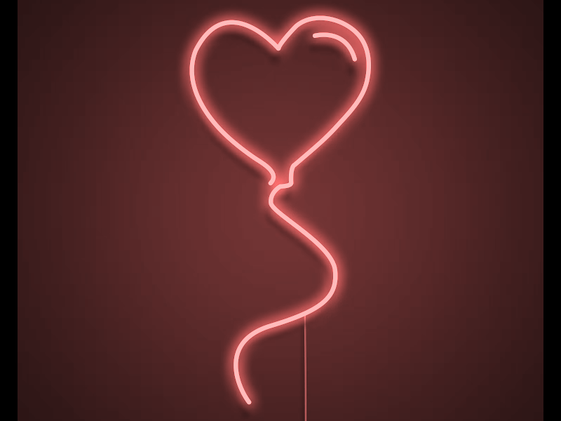 Palloncino cuore neon