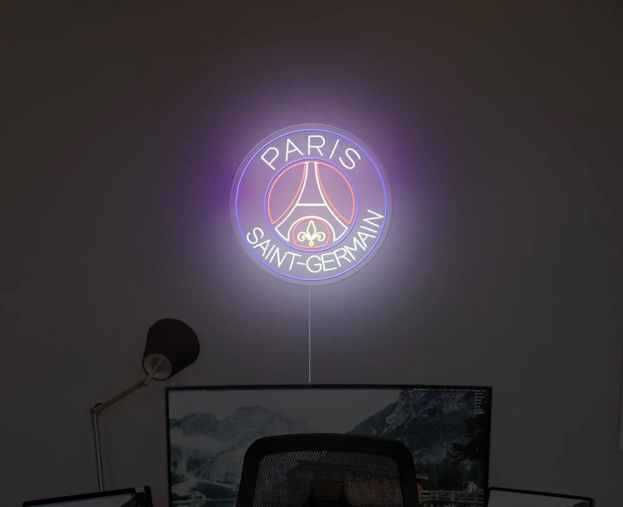 Psg logo neon