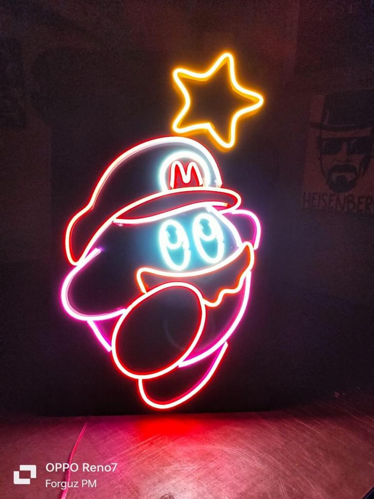 saga mario bros neon
