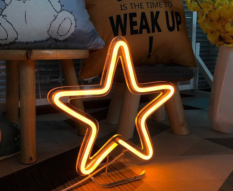 stella neon lampada