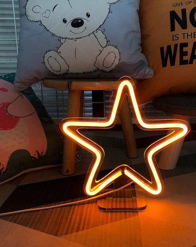 stella neon lampada