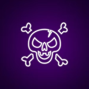 Teschio neon