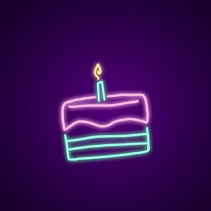torta candelina neon