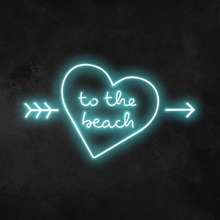 to the beach neon