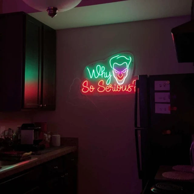 Why so serius joker neon