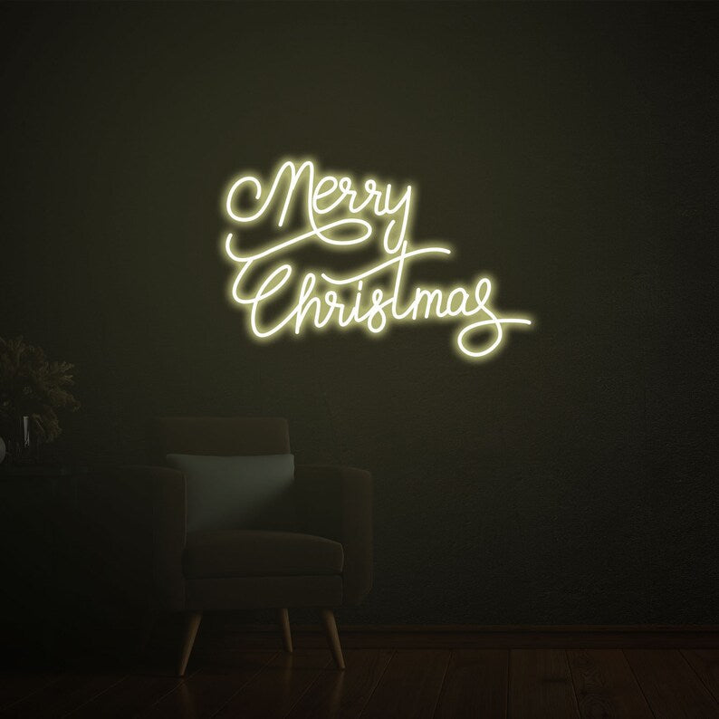 Merry christmas neon