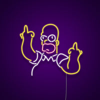 Homer simpson neon