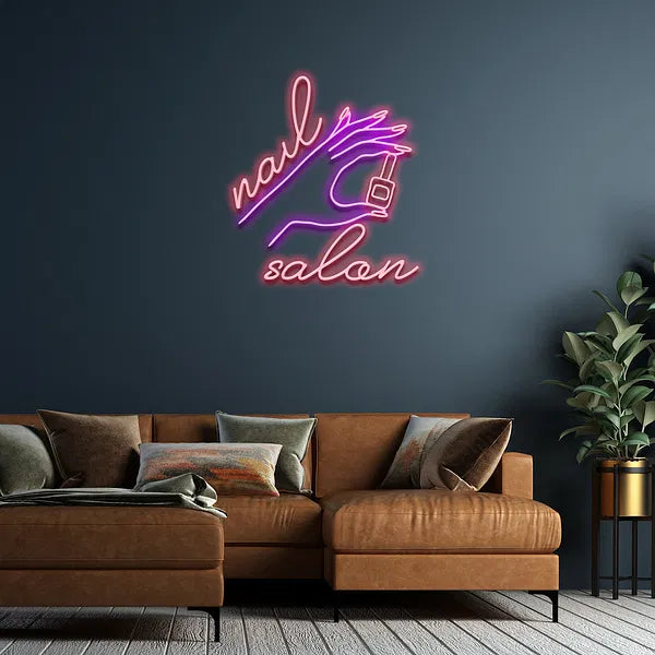 nails saloon neon