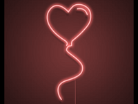 Palloncino cuore neon