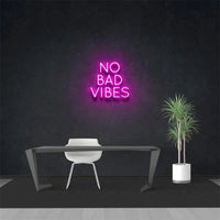 No bad vibes neon
